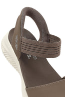 Skechers Kadın Bej Ultra Flex 3.0 - Summerville Kalın Tabanlı Kumaş Sandalet | Derimod Skechers Kadın Bej Ultra Flex 3.0 - Summerville Kalın Tabanlı Kumaş Sandalet | Derimod