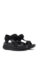 Skechers Women's Black D'lux Walker - Pretty Field Chunky Sole Sandal | Derimod Skechers Women's Black D'lux Walker - Pretty Field Chunky Sole Sandal | Derimod