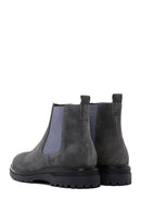 Men's Anthracite Suede Leather Chelsea Boots | Derimod Men's Anthracite Suede Leather Chelsea Boots | Derimod