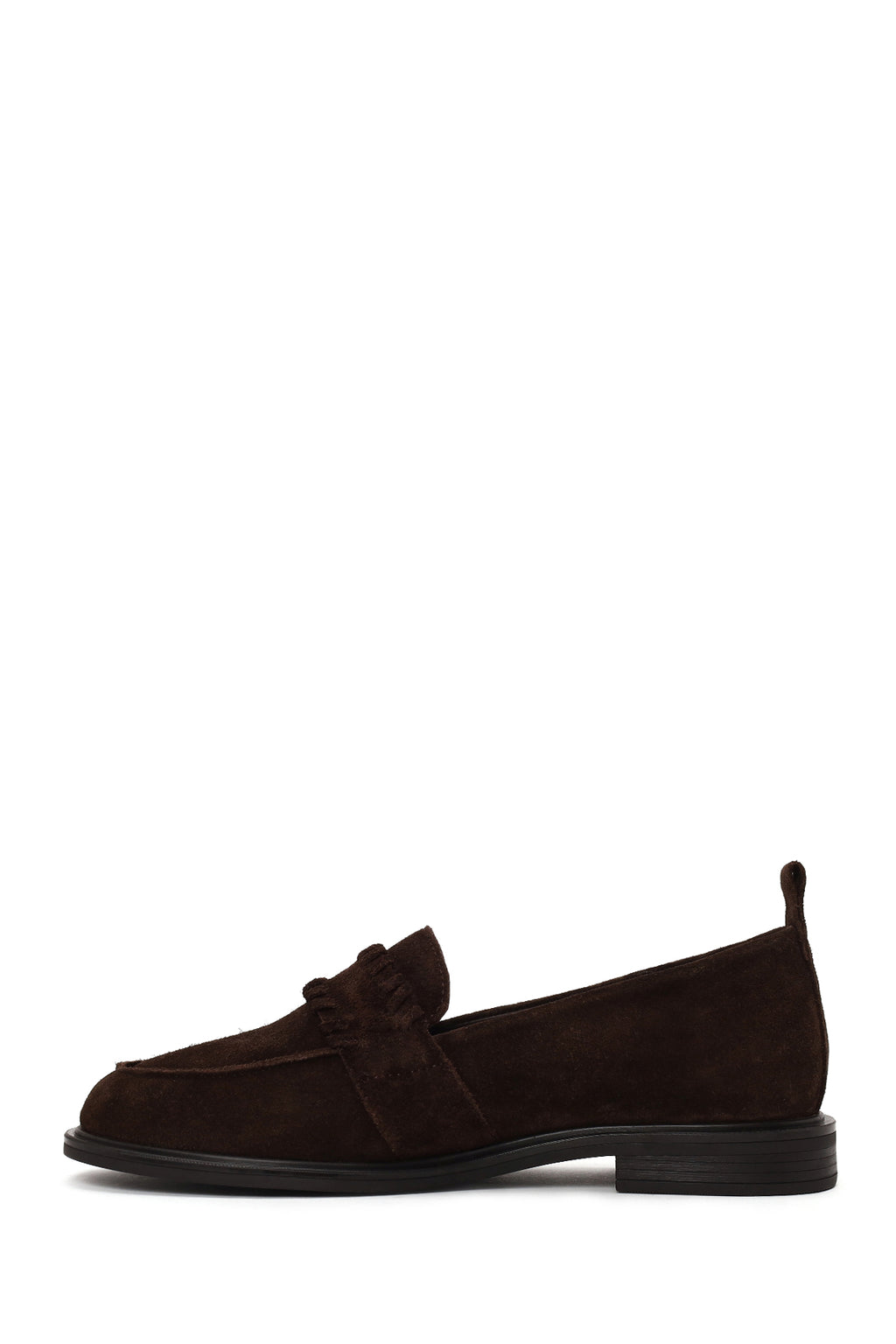 Kadın Kahverengi Süet Deri Maskülen Loafer
