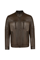 Calvin Male Mink Zip Closure Short Leather Coats | Derimod Calvin Male Mink Zip Closure Short Leather Coats | Derimod