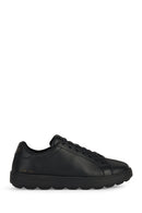 Geox Kadın Siyah Spherica Ecub-1 Bağcıklı Deri Sneaker | Derimod Geox Kadın Siyah Spherica Ecub-1 Bağcıklı Deri Sneaker | Derimod