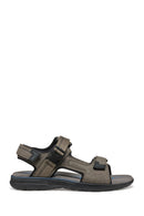 Geox Men's Gray U Spherica Ec5 B- Nbk Synt.Le Double Strap Fabric Sandals | Derimod Geox Men's Gray U Spherica Ec5 B- Nbk Synt.Le Double Strap Fabric Sandals | Derimod
