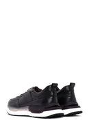 Men's Black Lace-up Thick-Sole Leather Casual Sneaker | Derimod Men's Black Lace-up Thick-Sole Leather Casual Sneaker | Derimod
