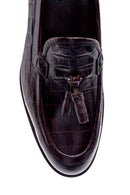 Men's Leather Leather Crocodile Patterned Shoes | Derimod Men's Leather Leather Crocodile Patterned Shoes | Derimod