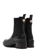 Kadın Siyah Kalın Topuklu Deri Chelsea Bot | Derimod Kadın Siyah Kalın Topuklu Deri Chelsea Bot | Derimod