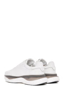 Erkek Beyaz Bağcıklı Kalın Tabanlı Deri Sneaker | Derimod Erkek Beyaz Bağcıklı Kalın Tabanlı Deri Sneaker | Derimod