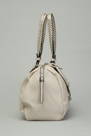 Cream Women's Shoulder Bag with Staple Detail | Derimod Cream Women's Shoulder Bag with Staple Detail | Derimod