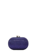 Women's Blue Stone Long Chain Strap Evening Mini Box Bag | Derimod Women's Blue Stone Long Chain Strap Evening Mini Box Bag | Derimod