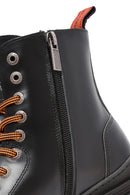 Harley Davidson Women's Black Jimmy Zipper Leather Combat Boots | Derimod Harley Davidson Women's Black Jimmy Zipper Leather Combat Boots | Derimod