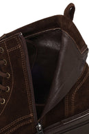 Male Brown Lace-Up Zip Closure Thick-Soled Suede Casual Boots | Derimod Male Brown Lace-Up Zip Closure Thick-Soled Suede Casual Boots | Derimod