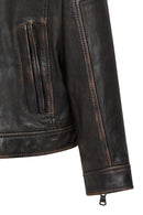 Kobe Men's Bronze Leather Jacket | Derimod Kobe Men's Bronze Leather Jacket | Derimod