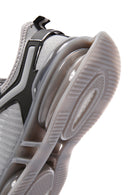 Derimod Zero Men's Gray Lace-Up Thick Soled Fabric Sneaker | Derimod Derimod Zero Men's Gray Lace-Up Thick Soled Fabric Sneaker | Derimod