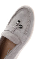 Women's Mink Buckled Suede Leather Comfort Loafer | Derimod Women's Mink Buckled Suede Leather Comfort Loafer | Derimod