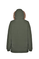 Geox Men's Green Norwolk Fur Detailed Coat | Derimod Geox Men's Green Norwolk Fur Detailed Coat | Derimod