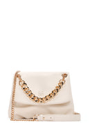Women's Cream Long Chain Strap Shoulder Bag | Derimod Women's Cream Long Chain Strap Shoulder Bag | Derimod