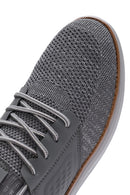 Men's Grey Fabric Sneakers | Derimod Men's Grey Fabric Sneakers | Derimod