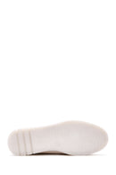 Women's Cream Buckled Leather Comfort Loafer | Derimod Women's Cream Buckled Leather Comfort Loafer | Derimod