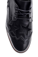 Women's Star Patterned Wedge Heeled Shoes | Derimod Women's Star Patterned Wedge Heeled Shoes | Derimod