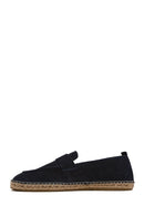 Men's Navy Blue Suede Leather Espadrille | Derimod Men's Navy Blue Suede Leather Espadrille | Derimod
