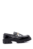 Women's Leather Patent Leather Buckle Loafer | Derimod Women's Leather Patent Leather Buckle Loafer | Derimod
