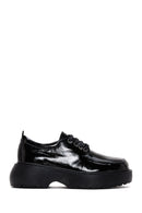 Women's Black Patent Leather Thick Soled Shoes | Derimod Women's Black Patent Leather Thick Soled Shoes | Derimod
