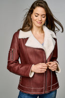 Amanda Kadın Deri Ceket | Derimod Amanda Kadın Deri Ceket | Derimod