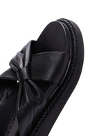 Women's Black Leather Comfort Slippers | Derimod Women's Black Leather Comfort Slippers | Derimod