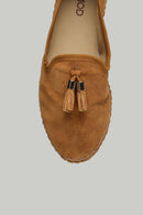 Püskül Detaylı Hardal Kadın Deri Espadril | Derimod Püskül Detaylı Hardal Kadın Deri Espadril | Derimod