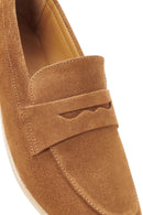 Kadın Taba Süet Deri Loafer | Derimod Kadın Taba Süet Deri Loafer | Derimod