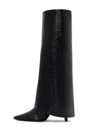 Women's Black Thin High Heel Leather Boots | Derimod Women's Black Thin High Heel Leather Boots | Derimod