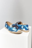 Embroidered Blue Women's Espadrilles | Derimod Embroidered Blue Women's Espadrilles | Derimod