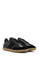 Kadın Siyah Bağcıklı Deri Sneaker | Derimod Kadın Siyah Bağcıklı Deri Sneaker | Derimod