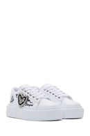 Women's White Stone Sneaker | Derimod Women's White Stone Sneaker | Derimod