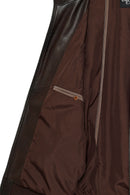 Bryan Men's Brown Leather Jacket | Derimod Bryan Men's Brown Leather Jacket | Derimod