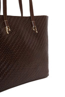 Woman Brown Long-Strap Braided Shoulder Bag | Derimod Woman Brown Long-Strap Braided Shoulder Bag | Derimod