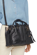 Geox Kadın Siyah Marsila Uzun Askılı Deri Kol Çantası | Derimod Geox Kadın Siyah Marsila Uzun Askılı Deri Kol Çantası | Derimod