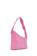 Women's Pink Long Strap Crocodile Patterned Shoulder Bag | Derimod Women's Pink Long Strap Crocodile Patterned Shoulder Bag | Derimod