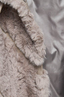 Melrose Women's Mink Teddy Leather Coat | Derimod Melrose Women's Mink Teddy Leather Coat | Derimod