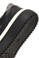 Women's Black Lace-Up Thick-Soled Leather Sneaker | Derimod Women's Black Lace-Up Thick-Soled Leather Sneaker | Derimod