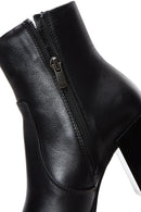 Women's Black Leather Heeled Classic Boots | Derimod Women's Black Leather Heeled Classic Boots | Derimod