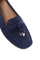 Kadın Lacivert Süet Deri Loafer | Derimod Kadın Lacivert Süet Deri Loafer | Derimod