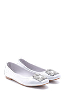 Women's Leather Stone Ballerinas | Derimod Women's Leather Stone Ballerinas | Derimod