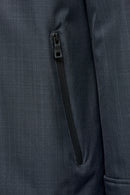 Geox Men's Navy Blue M Dolomia Zippered Long Coat | Derimod Geox Men's Navy Blue M Dolomia Zippered Long Coat | Derimod