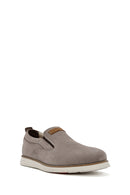 Erkek Vizon Nubuk Deri Casual Loafer | Derimod Erkek Vizon Nubuk Deri Casual Loafer | Derimod