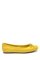 Women's Leather Bow Detailed Ballerinas | Derimod Women's Leather Bow Detailed Ballerinas | Derimod
