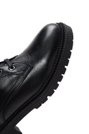 Woman Black Zip Closure Casual Leather Boots | Derimod Woman Black Zip Closure Casual Leather Boots | Derimod