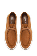 Men's Mustard Lace-Up Suede Leather Casual Shoes | Derimod Men's Mustard Lace-Up Suede Leather Casual Shoes | Derimod