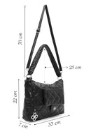 Kadın Siyah Uzun Askılı Kapitone Desenli Omuz Çantası | Derimod Kadın Siyah Uzun Askılı Kapitone Desenli Omuz Çantası | Derimod