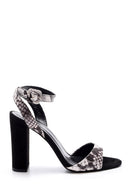 Women's Snakeskin Patterned Heeled Shoes | Derimod Women's Snakeskin Patterned Heeled Shoes | Derimod